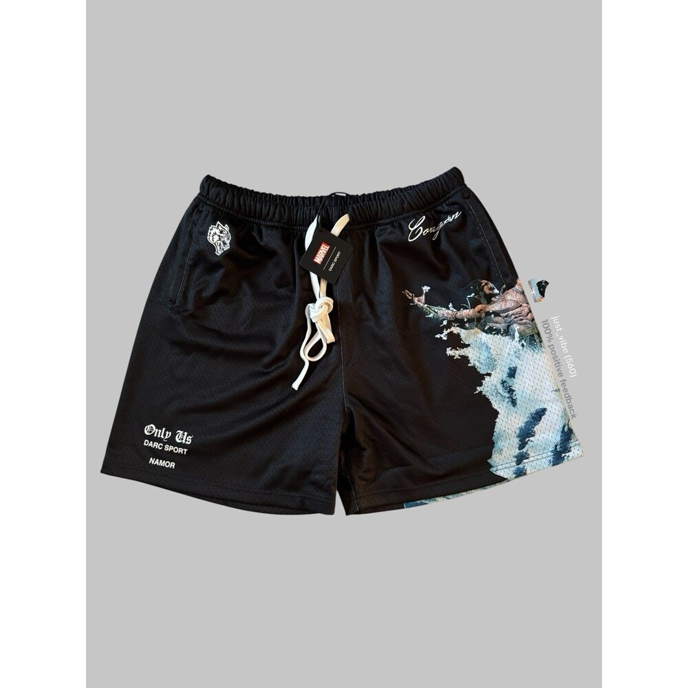 Darc Sport x Marvel “Corazon” Namor Mesh Shorts Men’s Medium 850/1000 NWT